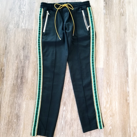 Rhude Traxedo Jogger Pants Black Unisex Drawstring Athleisure Athletic - Picture 9 of 15